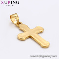 33400 xuping jóias novo design simples 24 K banhado a ouro cristianismo pingente de cruz